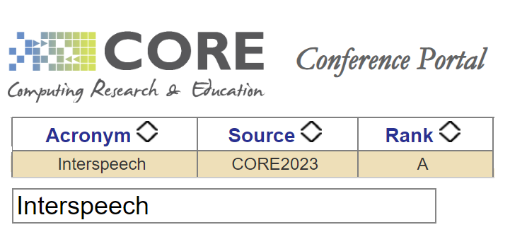 Interspeech core A